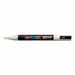 POSCA PC-3M Ivory, Ivory, Multicolour, 1 colours, Fine, Water-based ink, Bullet tip