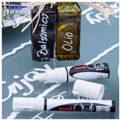 Uni-Ball PWE-5M Liquid Chalk Marker Pen - 1.8-2.5mm Bullet Tip - Fluorescent Yellow Ink - Single