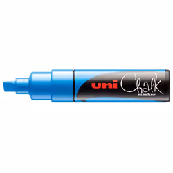 Uni-Ball ChalkGlass PWE-8K, Light Blue, Chisel, 1 pc(s)