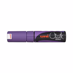 Uni-Ball PWE-8K Liquid Chalk Marker Pen - 8mm Chisel Tip - Violet Ink - Single