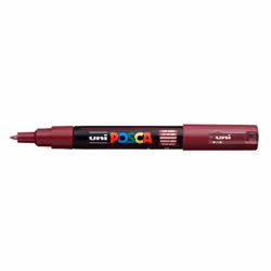 POSCA PC-1MC Red wine, Burgundy, Multicolour, Red wine, 1 colours, Extra Fine, Water-based ink
