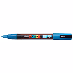 POSCA PC-3M Sparkling Light Blue, Light Blue, Multicolour, Sparkling Light Blue, 1 colours, Fine, Water-based ink