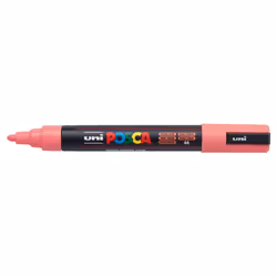 POSCA PC-5M Coral Pink, Coral, Pink, Multicolour, 1 colours, Medium, Water-based ink, Bullet tip