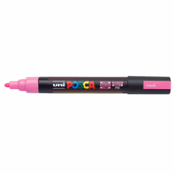 POSCA PC-5M Fluorescent Pink, Pink, Multicolour, Fluorescent Pink, 1 colours, Medium, Water-based ink