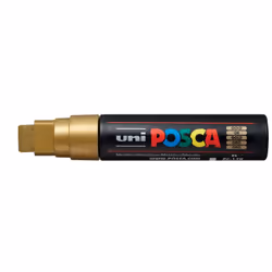 POSCA PC-17K, Gold, Black, Gold, 1 colours, Extra Bold, Chisel tip, Round