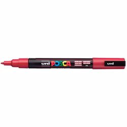 POSCA PC-3M Dark red, Red, Multicolour, Dark red, 1 colours, Fine, Water-based ink