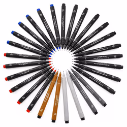Uni Pin Fineliner Drawing Pen - Brush Nib - Black Ink - Single