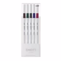 Uni-Ball EMOTT No.3, 5 pc(s), Brown, Green, Grey, Violet, Assorted colours