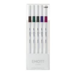 Uni-Ball EMOTT No.3 marker 5 pc(s) Brown, Green, Grey, Violet