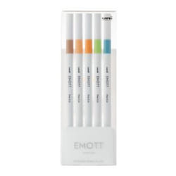 Uni-Ball EMOTT No.6 marker 5 pc(s) Beige, Blue, Light Green, Orange