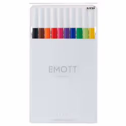 Uni-Ball EMOTT , 10 pc(s), Black, Blue, Brown, Fuchsia, Green, Light Green, Orange, Pink, Red, Yellow, Assorted colours, Wate ...