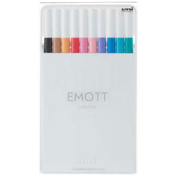 Uni-Ball EMOTT marker 10 pc(s) Beige, Grey, Light Blue, Orange, Pink, Red, Turquoise, Violet