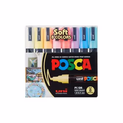 POSCA 10.1.0970, Multicolour, Multicolour, 8 colours, Round, 1.8 mm, 2.5 mm