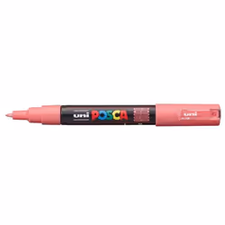 POSCA PC-1MC Coral pink, Coral, Pink, Multicolour, 1 colours, Extra Fine, Water-based ink, Bullet tip