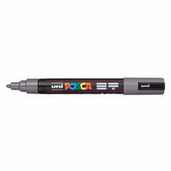 POSCA PC-5M Deep Grey, Grey, Multicolour, Deep Grey, 1 colours, Medium, Water-based ink