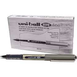 uni-ball uniball-Eye Fine Rollerball Pen UB-157 Liquid Ink - Black Pack 12