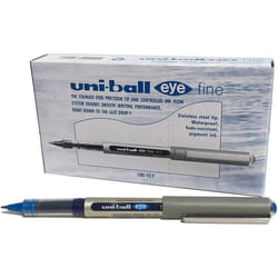 uni-ball uniball-Eye Fine Rollerball Pen UB-157 Liquid Ink - Blue Pack 12