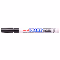 Uni-Ball Paint PX-21, Black, White, 1 colours, Fine tip, Round, Fabric, Glass, Metal, Paper, Plastic, Stone, Wood