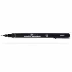 Uni-Ball Pin 03200 N, 1 pc(s), Black, Fine tip, Black, Round, 0.3 mm