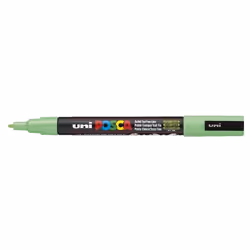 POSCA uni PC-3M, 1 pc(s), Green, Bullet tip, Black, Green, Plastic, Polypropylene (PP), 0.9 mm