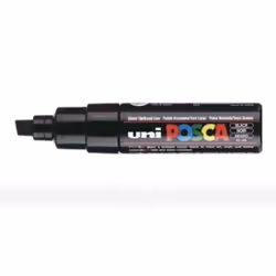 POSCA PC8K N, 1 pc(s), Black, Black, Round, 8 mm, Water-based ink