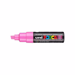 POSCA uni PC-8K, 1 pc(s), Pink, Chisel tip, Black, Pink, 8 mm, Water-based ink