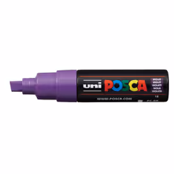 POSCA PC-8K Violet, Violet, Multicolour, 1 colours, Water-based ink, Chisel tip, Round