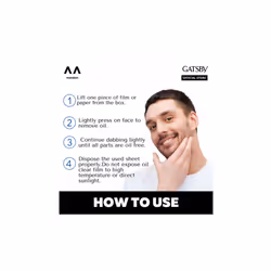 Gatsby Powdered Oil Clear Paper Super Absorbent --total 700 Sheets - Pack of 10