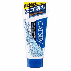 GATSBY Facial Wash Perfect Scrub 130g, Cleansing scrub, Men, Problem skin, Normal skin, Oily skin, Anti-dark spot, Cleansing, ...