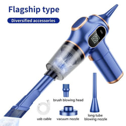 2024 New Original 1500000Pa 5-in-1 Cordless Vacuum Cleaner Super Suction Car Portable Vacuum Cleaner Handheld Car Household Appliances Power Di - blue