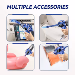 2024 New Original 1500000Pa 5-in-1 Cordless Vacuum Cleaner Super Suction Car Portable Vacuum Cleaner Handheld Car Household Appliances Power Di - blue
