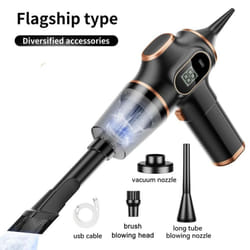 2024 New Original 1500000Pa 5-in-1 Cordless Vacuum Cleaner Super Suction Car Portable Vacuum Cleaner Handheld Car Household Appliances Power D - black