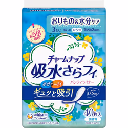 Unicharm Charm Nap Absorbent Sarafi Pantyliner 40sheets Light incontinence Charm Nap