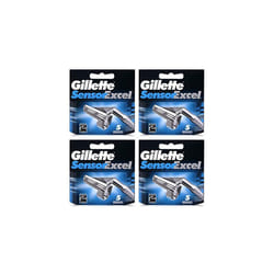 20 Blades Gillette Sensor Excel Razor Blades Cartridges Refill (5 Blades x 4 Pack)