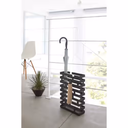Yamazaki Home Umbrella Stand - Storage for Umbrellas & Walking Canes Steel One Size Black