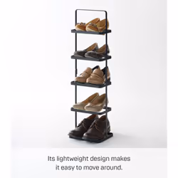 Yamazaki Home  Tall | Steel Shoe Rack  Black