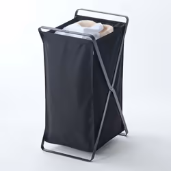 Yamazaki Tower, 45 L, Rectangular, Polyester, Polypropylene (PP), Steel, Black, 360 mm, 300 mm