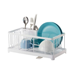 YAMAZAKI Alloy Steel home 2875 Wire Dish Drainer Rack  One Size  White