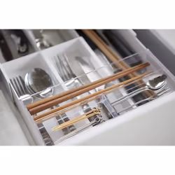 Tower Extendable Cutlery Tray With Slide Wh, Bianco