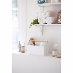Yamazaki Favori Storage box Rectangular Polypropylene (PP), Wood White