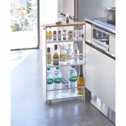 Yamazaki 3627 bathroom étagère/space saver White Steel, Wood
