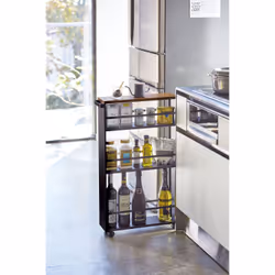 Yamazaki 3628 bathroom étagère/space saver Black Steel, Wood