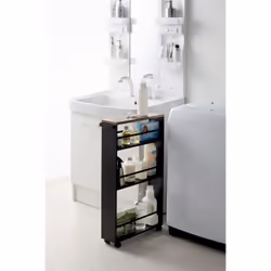 Yamazaki 3628 bathroom étagère/space saver Black Steel, Wood - Additional view 4