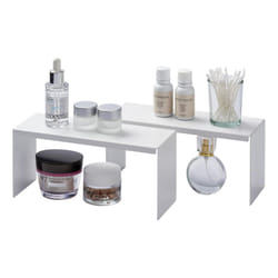 Yamazaki Home Tower Medicine Cabinet Vanity Storage Racks - Set of 2  Bathroom Mirror Organizer Risers - Steel -