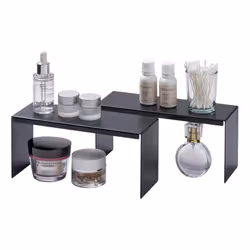 Yamazaki Home Tower Medicine Cabinet Vanity Storage Racks - Set of 2 Bathroom Mirror Organizer Risers - Steel -