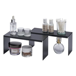 Yamazaki Home Tower Medicine Cabinet Vanity Storage Racks - Set of 2  Bathroom Mirror Organizer Risers - Steel -