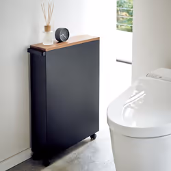 Yamazaki 4307 bathroom étagère/space saver Black Steel, Wood