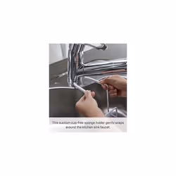 Home Faucet-Hanging Kitchen Organizer Sink Rack Basket | Steel | Sponge Holder, White, One Size