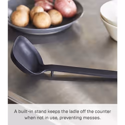Yamazaki Home Tower Silicone Ladle - Ladle - Silicone  Black