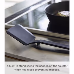 Yamazaki Home Silicone Spatula  Silicone  No Assembly Req.  Black
